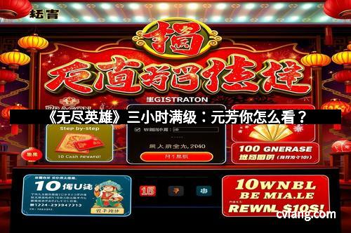 《无尽英雄》三小时满级：元芳你怎么看？